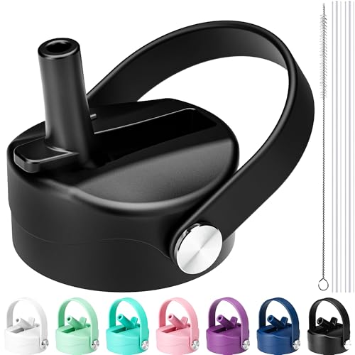 MALAXIGOO Straw Lid for Hydro Flask Wide Mouth Lids with Straw for Hydroflask 12 16 18 20 32 40 oz Wide Mouth Replacement Straw Cap for Hydroflask Top Sport Bottle Lid - Image 1