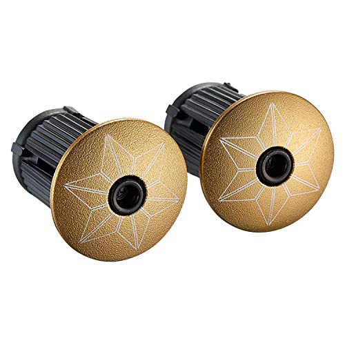 Supacaz Bar Tape - Super Sticky Kush - Star Fade - Gold + Gold Star Plugz - Cycling Handlebar Tape - Image 4