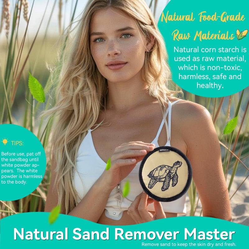 MNZZ Sand Remover Bag Sand Eraser Pouch Quick Dry Compact Lightweight Portable Travel Essentials Beach Pool Camping Hiking Blanket Chair Cover Shell Tent Toy Canopy Umbrella Hat Clip Holder - Image 3