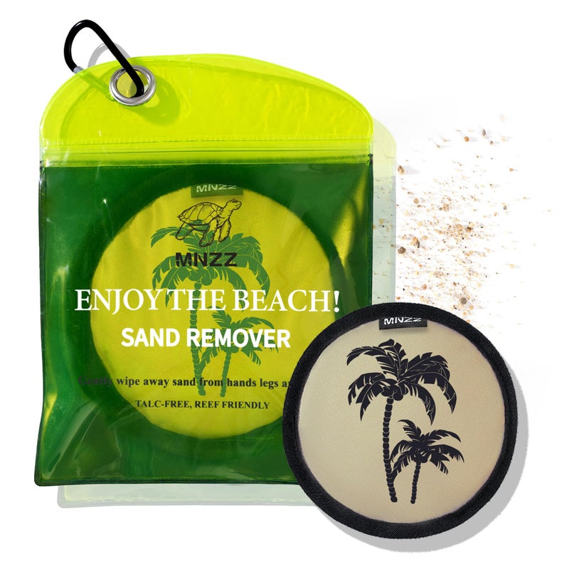 MNZZ Sand Remover Bag Sand Eraser Pouch Quick Dry Compact Lightweight Portable Travel Essentials Beach Pool Camping Hiking Blanket Chair Cover Shell Tent Toy Canopy Umbrella Hat Clip Holder - Image 1