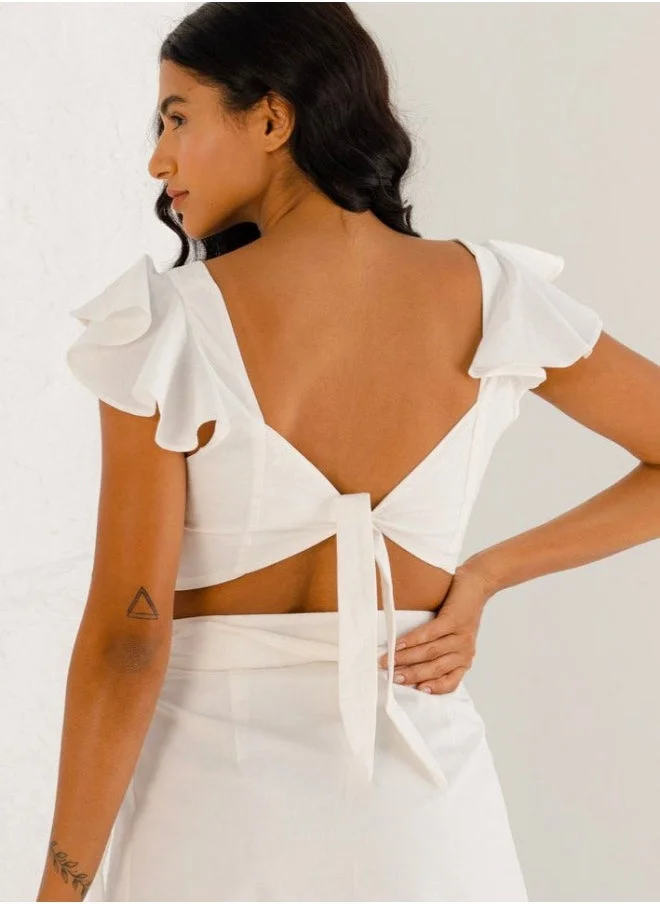 نوماد Reversible Cotton Crop Top