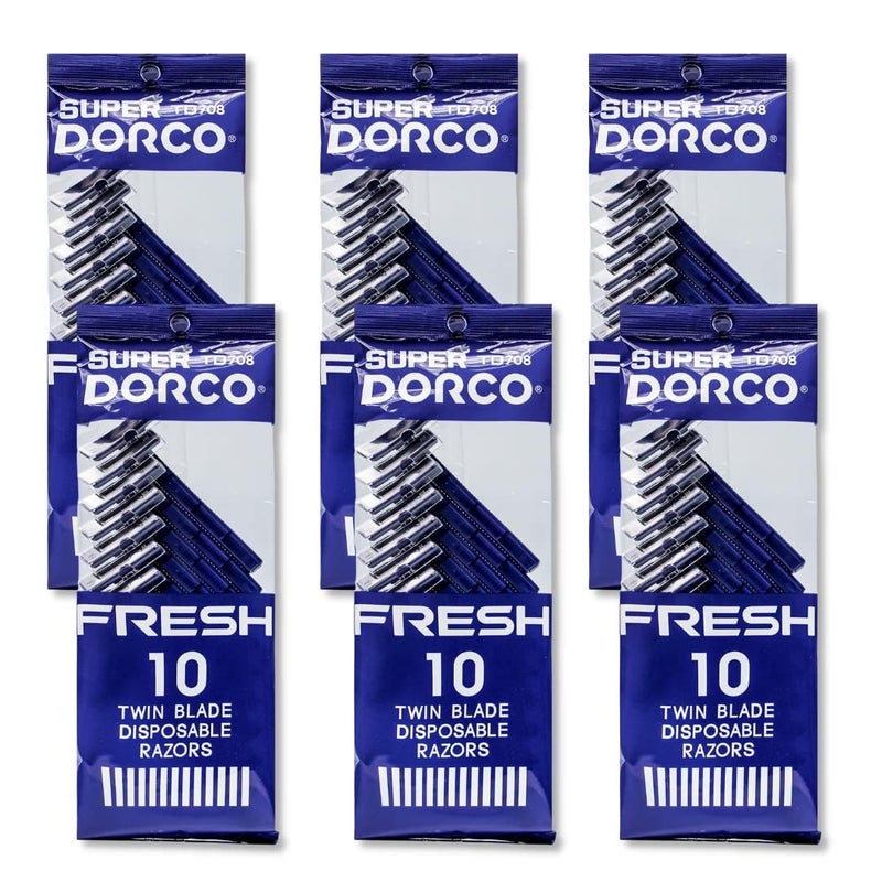 Dorco Fresh Twin Blade Disposable Razors 6 packs