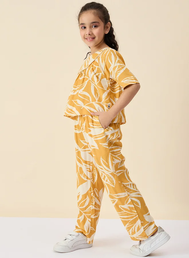 ستايلو بج Stylo Bug Floral Print Round Neck Top and Pants Set