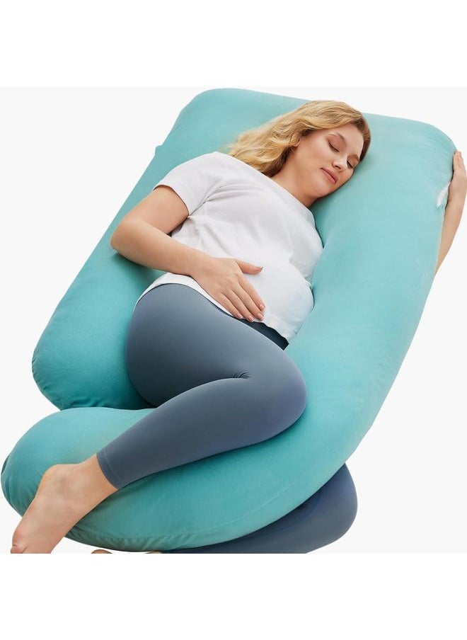 Y&D Pregnancy Pillows for Sleeping, U Shaped Full Body Maternity Pillow with Removable Cover - Support for Back, Legs, Belly, HIPS for Pregnant Women, 57 Inch Pregnancy Pillow for Women, Grey  - Image 1