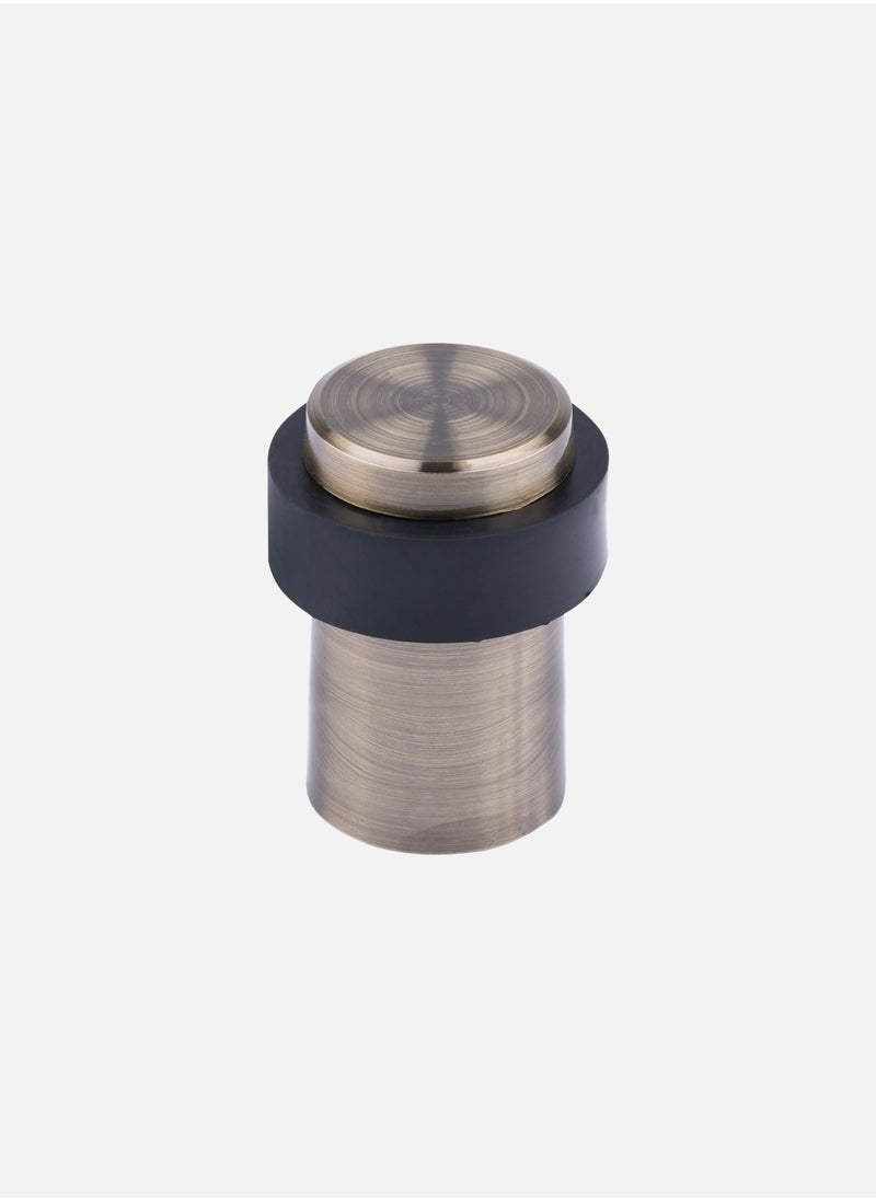 CINCINNO Cylinder Shaped Door Stopper with Rubber – 60mm, Premium Stainless Steel, Coated, Heavy Duty, Anti-Corrosion, Wall Protector, 5-Year Warranty – (Light Antique Brass) 