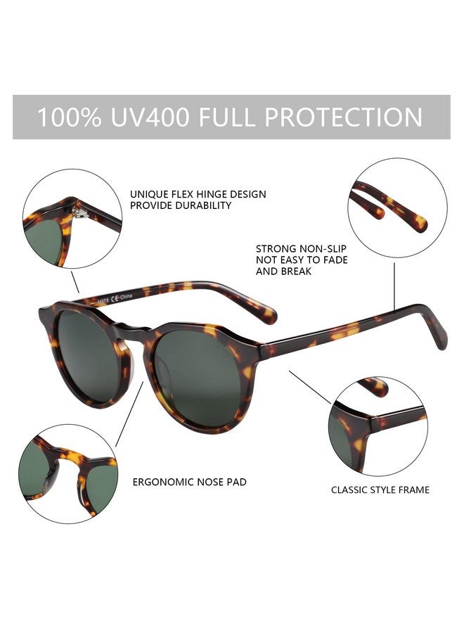ZENOTTIC Vintage Round Polarized Sunglasses For Men Women Uv400 Protection Retro Sun Glasses - Image 4