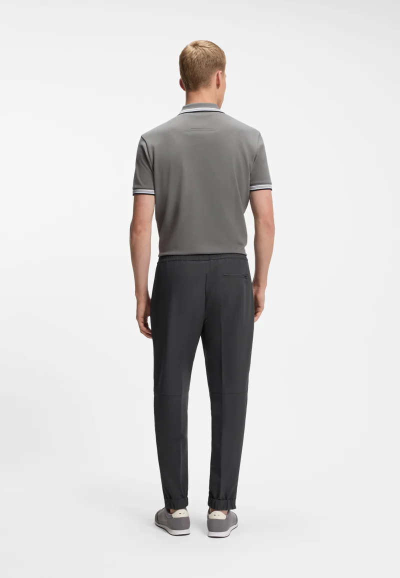 BOSS Tapered-fit trousers in water-repellent stretch fabric