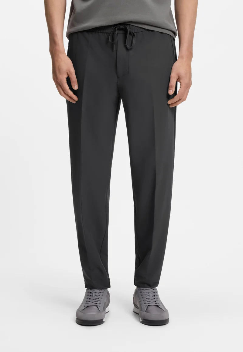 BOSS Tapered-fit trousers in water-repellent stretch fabric