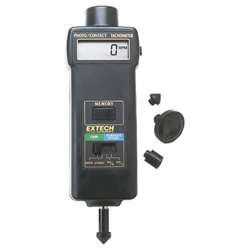 Extech 461895 Combination Contact and Photo Tachometer - Dual Mode RPM Meter with Laser Sensor, High Accuracy, Memory Recall, Min/Max, Large LCD Display for Motors, Fans, and Rotating Equipment - Image 5