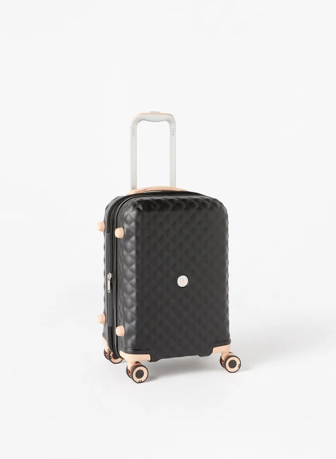 it Textured Hardcase Luggage Trolley Bag with Retractable Handle