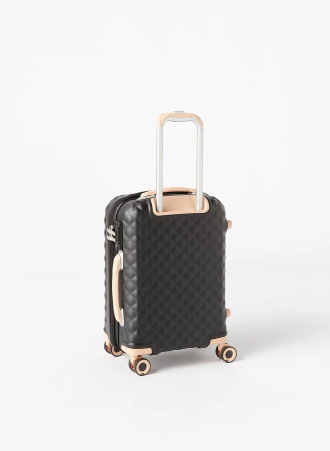 it Textured Hardcase Luggage Trolley Bag with Retractable Handle