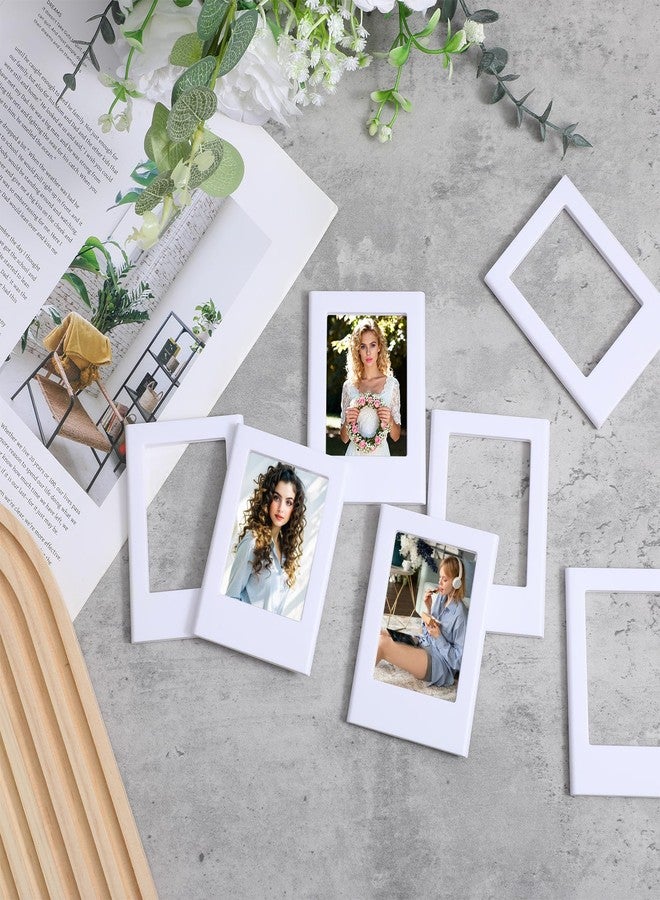 Caeuiciw 30 Pack Mini Magnetic Picture Frames 2x3 Inch Picture Frames Small Table Pictures Holder Compatible with Polaroid Fujifilm Film Photos for Fridge Table Locker Whiteboard (White - Image 4