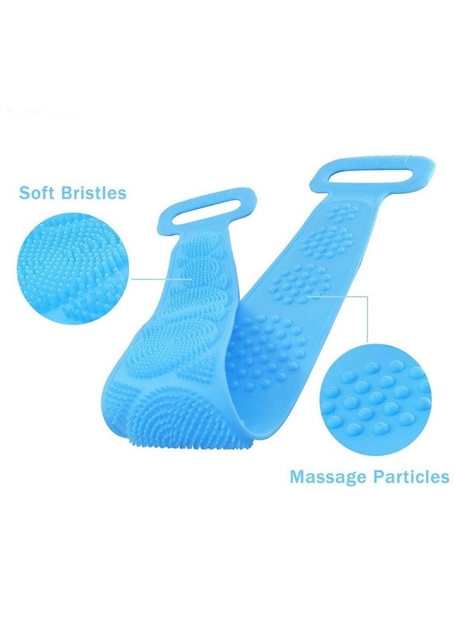 KIDINGTON Silicone Back Scrubber, bath Shower Silicone Body Massage Brush Silicone Bath Towel Exfoliating Body Brush Belt, Cleaning Shower Strap, Double-Sided Washing Towel Scrubber for Men Women - Image 4
