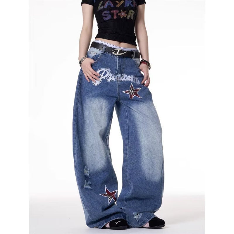 Unisex Classic Denim Jeans Loose Fit Daily Outdoor Wear - Image 4