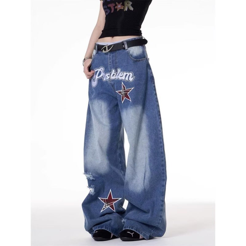 Unisex Classic Denim Jeans Loose Fit Daily Outdoor Wear - Image 3