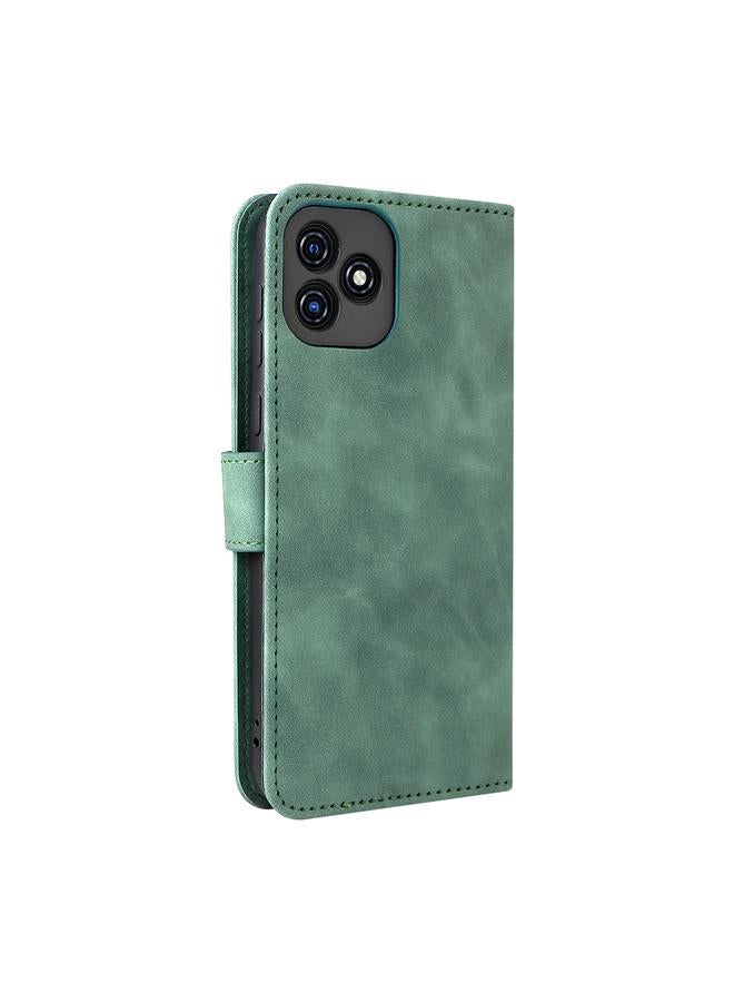 اس-توب جراب لهاتف Blackview Oscal C20 بلون سادة مع مشبك مغناطيسي وغطاء هاتف PU قابل للطي أفقيًا - Image 3
