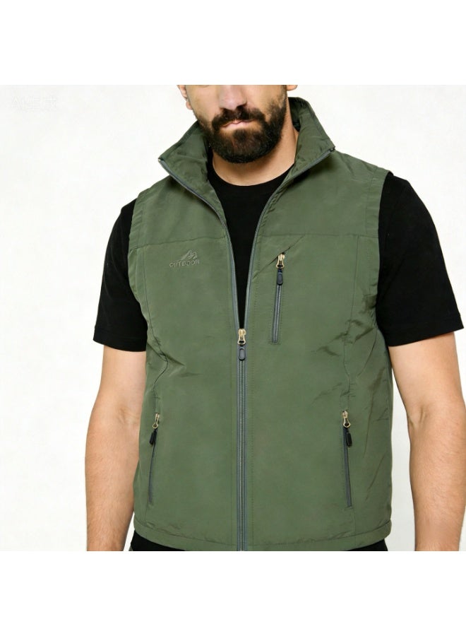 Ufeliz Classic New Spring/Summer Outdoor Casual Quick-Dry Vest: Trendy, Stylish, and Minimalist Stand-Collar Photography and Fishing Gilet Jacket - Image 1