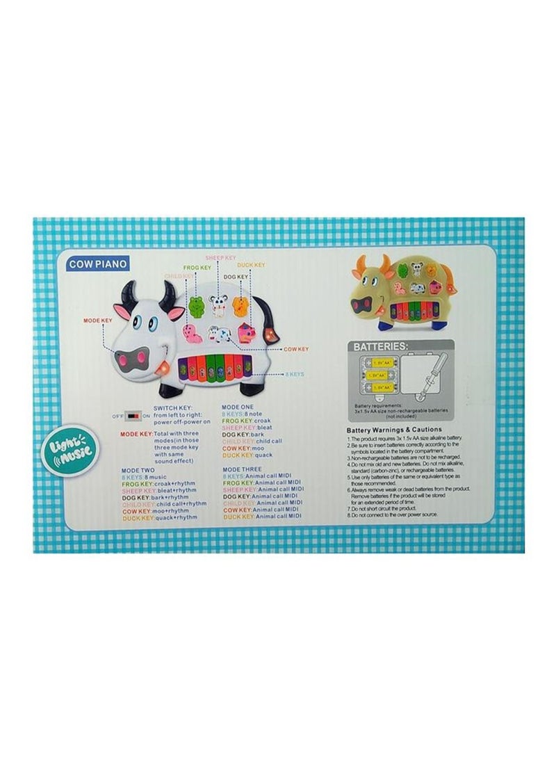We Happy Cow Piano With 3 Modes Animal Sounds Flashing Lights & Wonderful Music Educational Toy  - Image 5