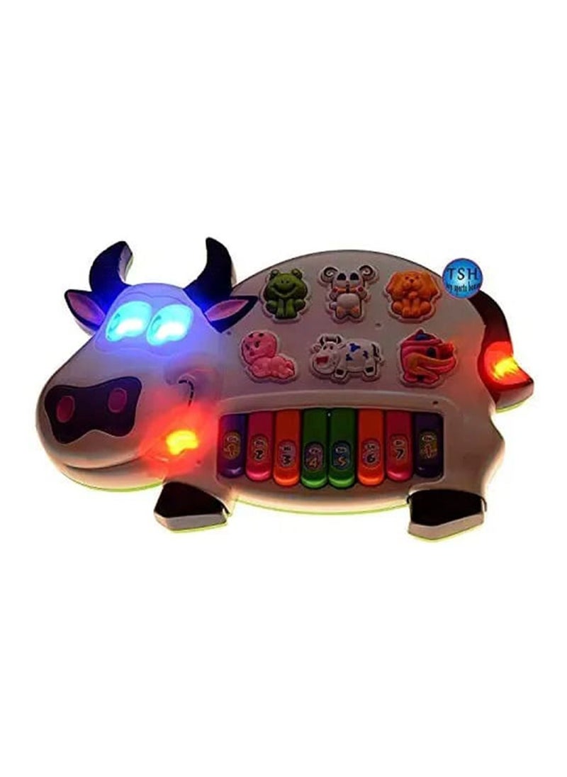 We Happy Cow Piano With 3 Modes Animal Sounds Flashing Lights & Wonderful Music Educational Toy  - Image 3