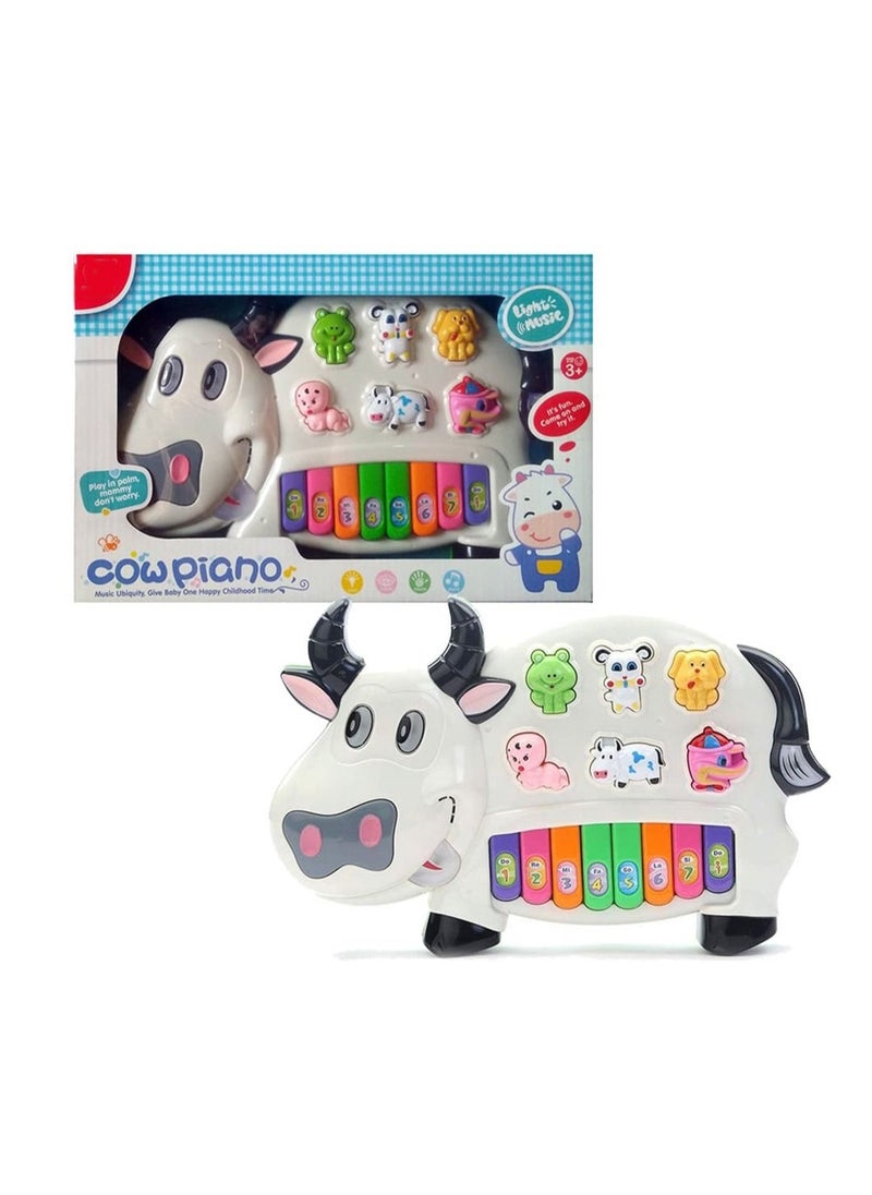 We Happy Cow Piano With 3 Modes Animal Sounds Flashing Lights & Wonderful Music Educational Toy  - Image 1
