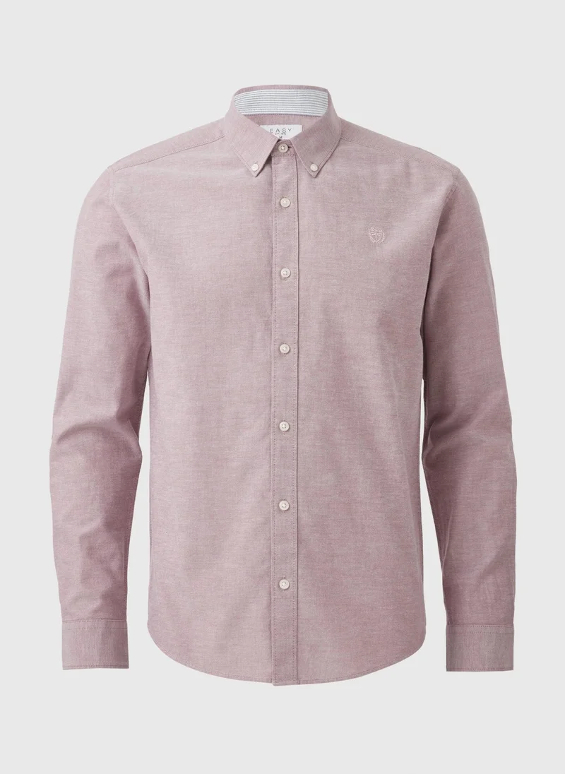 Matalan Pink Oxford Chambray Shirt