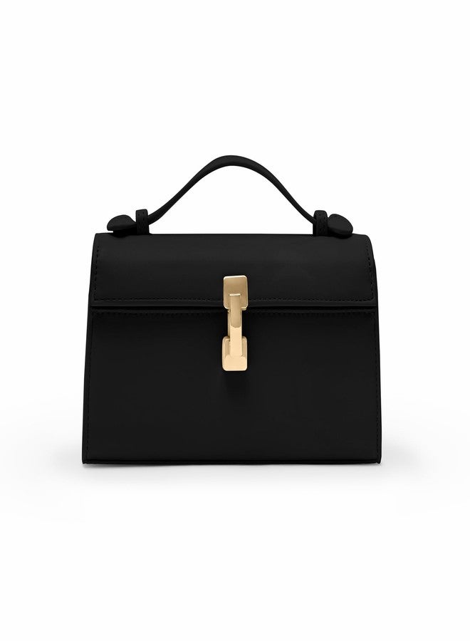 Apryl Clutch Purses for Women - Small Purse Top Handle - Evening Bag - Adjustable Crossbody Handbag - Trendy PU Leather, Gold, L 8.8" x H 5" x W 3.2" - Image 1