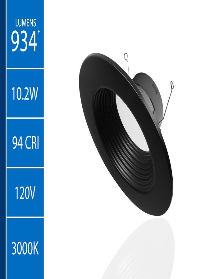NICOR Lighting DLR56(v6) 5/6-inch Black 900 Lumen 3000K Recessed LED Downlight with Baffle (DLR566091203KBKBF) - Image 2