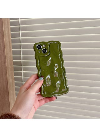 Solid Color Electroplated Water Corrugated IPhone16promax Phone Case Apple 15/14 16e Advanced Sense-Color:Xym Wave Meteorite Green-Applicable Model:16e (without Packaging) - pzsku/ZBE79A73A065AD9155960Z/45/_/1742368294/7b673d7a-371d-4f3c-9611-3517314502a3