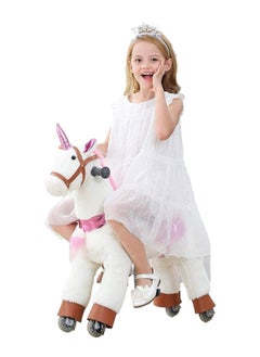 Toddler Riding Toys Mechanical Walking Plush Unicorn Small Size Suitable for Ages 3-8