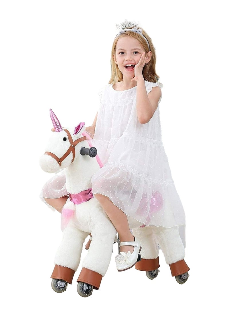Cool Baby Style - Toddler Riding Toys Mechanical Walking Plush Unicorn Small Size Suitable for Ages 3-8 - Image 1