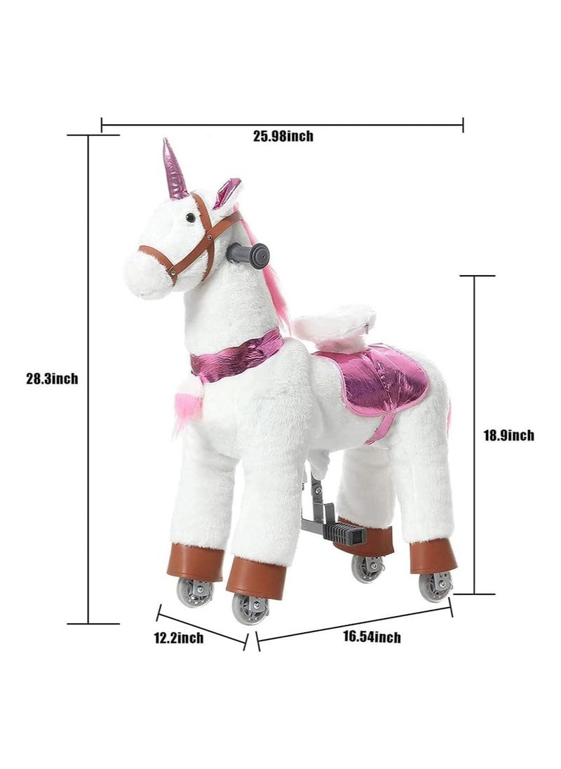Cool Baby Style - Toddler Riding Toys Mechanical Walking Plush Unicorn Small Size Suitable for Ages 3-8 - Image 1