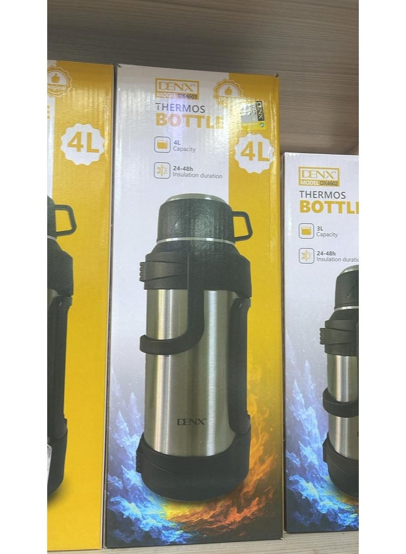 Denx Vacuum flask 4L , Stainless Steel Vacuum Flask ,24-48 Hr Hot & Cold Drink ,Portable Travel Jug - Image 2