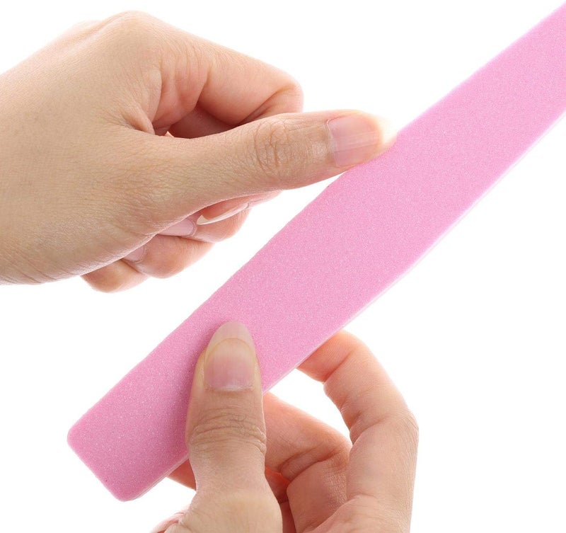 Gleevia Gleevia 20Pcs Nail Buffers Block Files Sponge Washable Double Sided 100180 Sanding Buffing File for Acrylic Nails Pink - Image 2