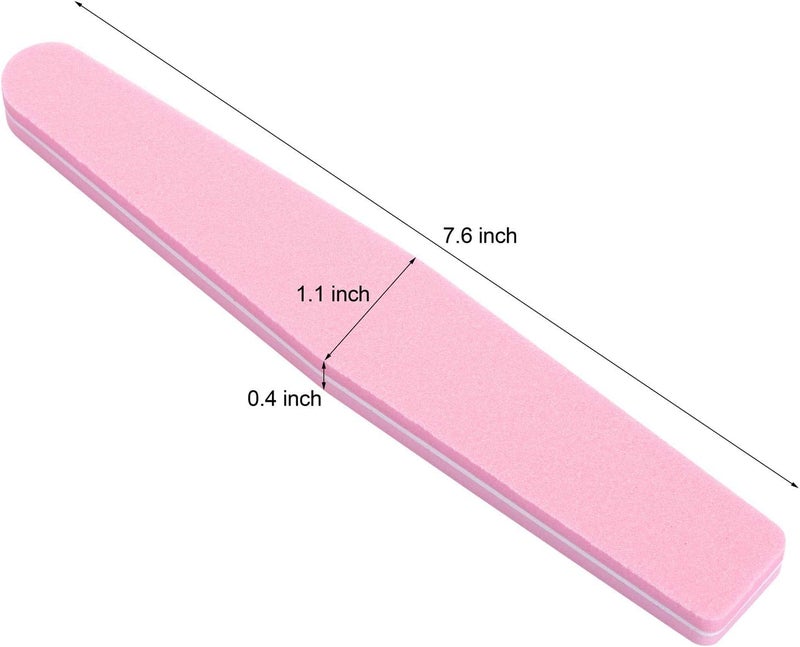 Gleevia Gleevia 20Pcs Nail Buffers Block Files Sponge Washable Double Sided 100180 Sanding Buffing File for Acrylic Nails Pink - Image 3