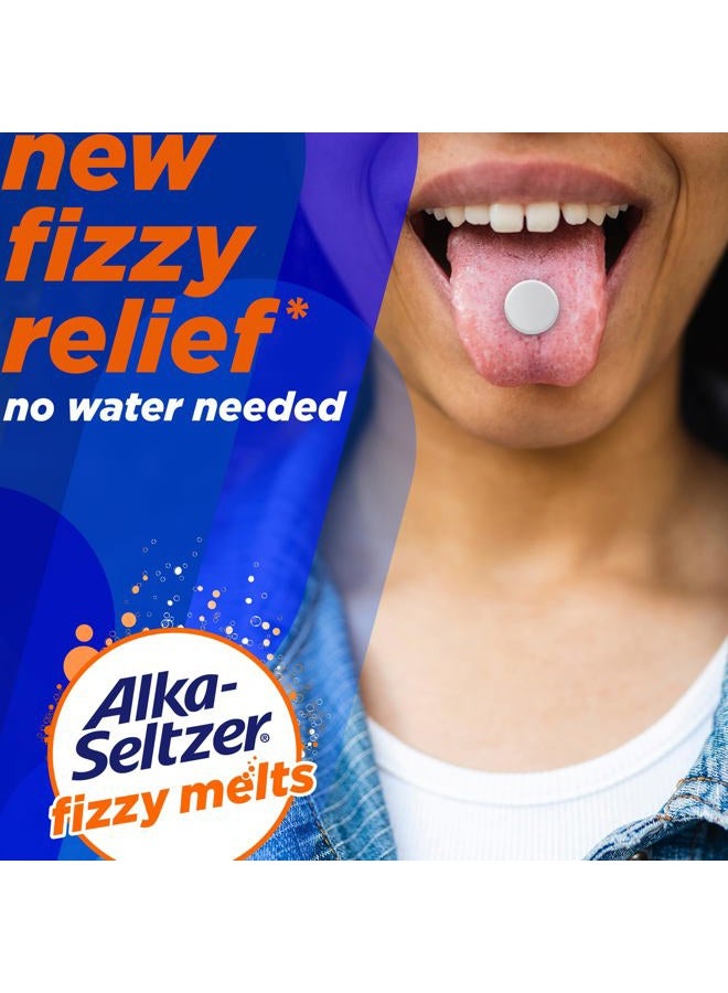 Alka-Seltzer Fizzy Melts, Dissolve on Tongue, No Water Needed, On-The-Go Dietary Supplement Antacid Tablets, for Relief of Occasional Heartburn and Acid Indigestion*, Orange Flavor, 64 Count - Image 2