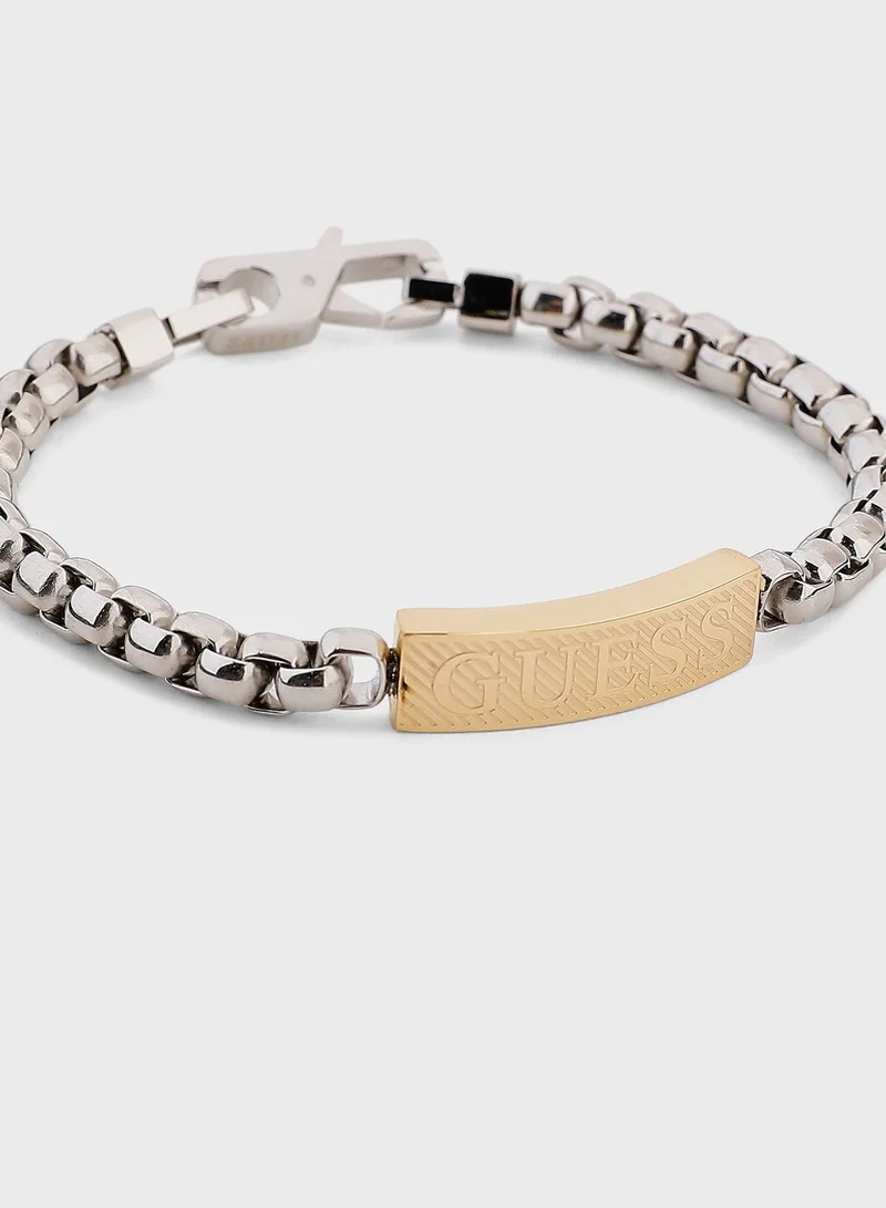 GUESS Jumb03028Jwygsts Square Logo Bracelet