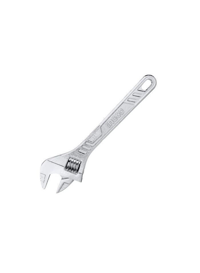 INGCO 12 Inch Carbon Steel Adjustable Wrench, Jaw Opening Capacity(35 mm), Heat Treated and Chrome Plated - Image 1