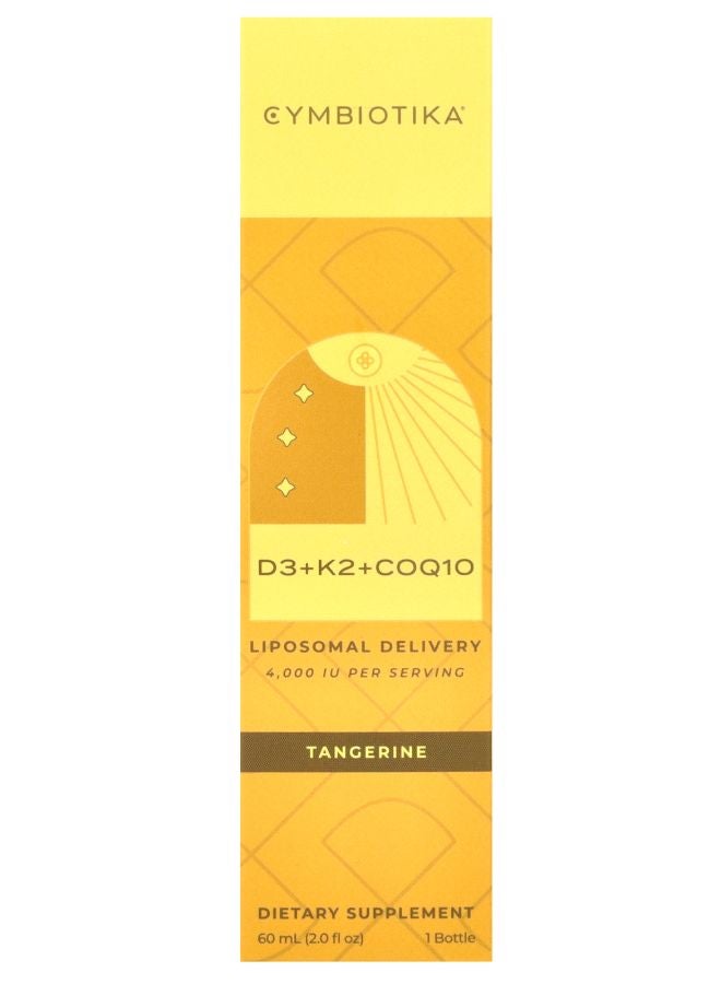 D3+K2+CoQ10 Liposomal Delivery Tangerine 4000 IU 2 fl oz (60 ml)