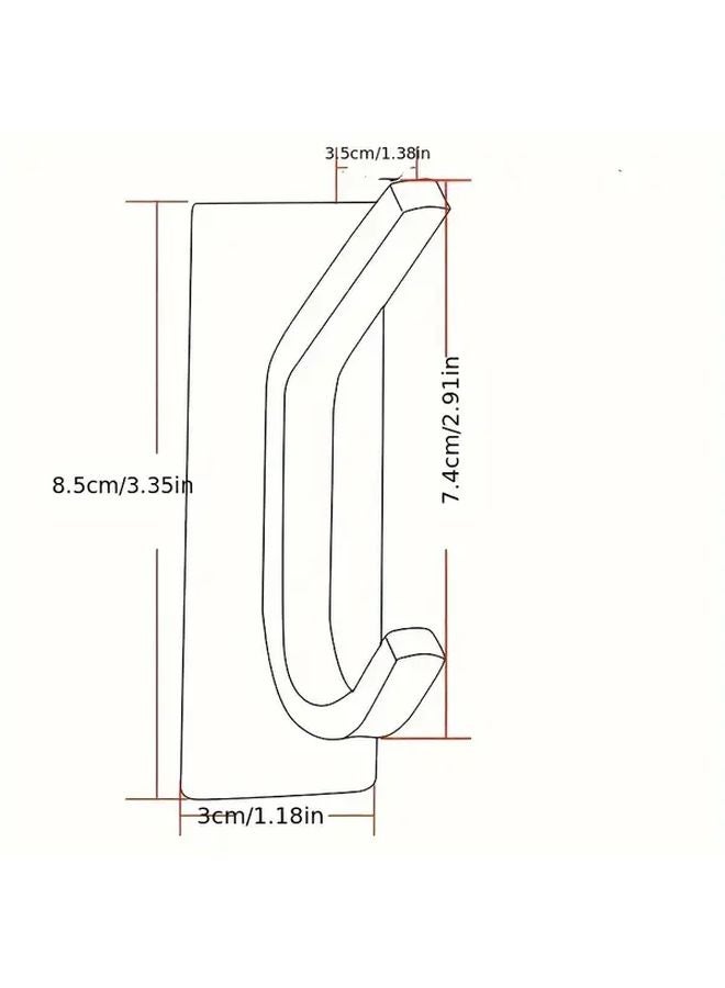 4 Pack Sleek Stainless Steel Towel Hooks Self Adhesive Wall Mount For Bathroom Kitchen - Image 4