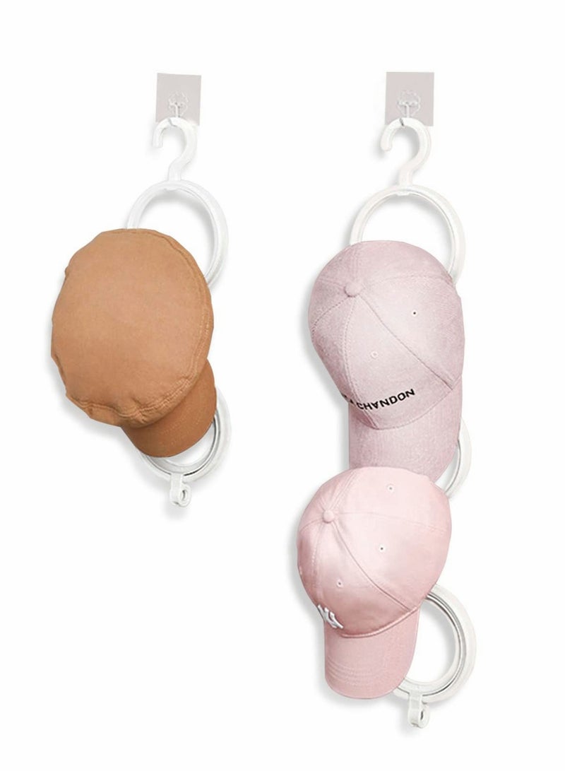 SOLARAE Hat Organizer Closet Hanging Hat, 6 Combinable Hooks for Door, Wall, Closet Storage Display Hat, Baseball Hat Rack - Image 1