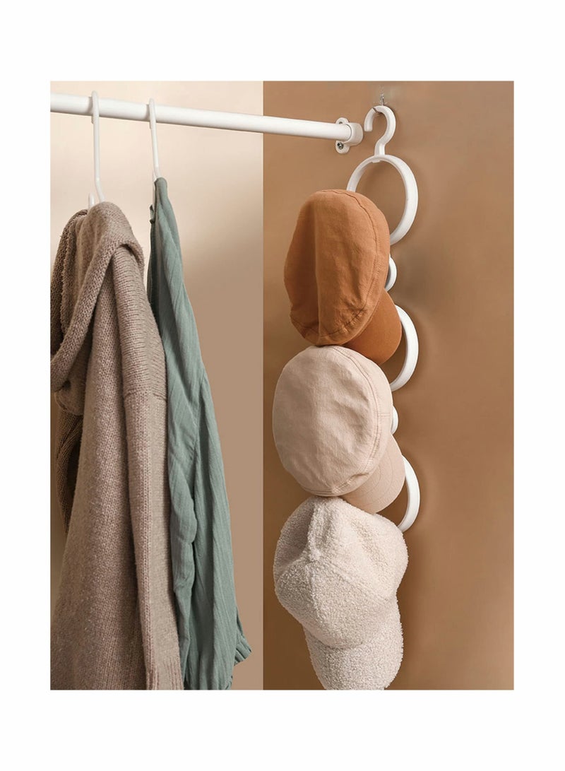 SOLARAE Hat Organizer Closet Hanging Hat, 6 Combinable Hooks for Door, Wall, Closet Storage Display Hat, Baseball Hat Rack - Image 5