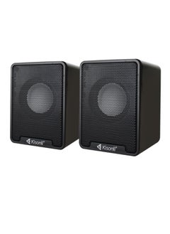 Kisonli Multimedia Speaker USB 2.0 , simple and elegant appearance ,FOR Computer PC, LAPTOP – Black K100  - Image 1