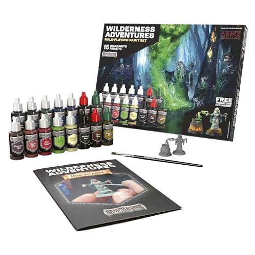 The Army Painter GameMaster: Wilderness Adventures Role-playing Paint Set, 15x18 ml Warpaints Fanatic Acrylic, 1 GameMaster Drybrush, 1 FREE Hard-plastic snap-fit Hag Miniature - Image 2