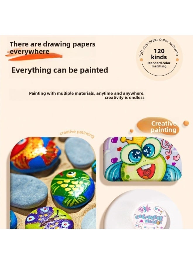 كيكين 100pcs الماء القائم DIY رأس لينة علامة الاكريليك - مناسبة للرسم الاكريليك، قماش، البلاستيك، الخشب - الإمدادات الفنية المهنية، علامة الجرافيتي، الرسم الخطي (حبر الاكريليك) - Image 5