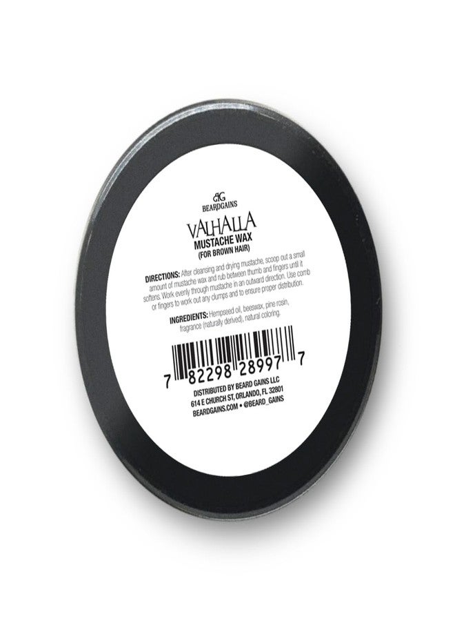 Beard Gains Strong Competition Pro Hold Mustache Wax 1oz - Style, Mold, and Tame Moustache - Organic and Natural (Valhalla Brown) - Image 2