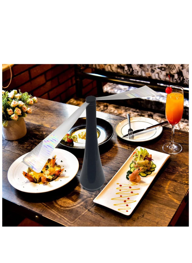 Excefore Fly Fan for Tables Indoor Outdoor Meal, Portable Fly Fan Keep for Your Food Clean and Patio Keep Flies and Bugs Away keep (Black)  - Image 2