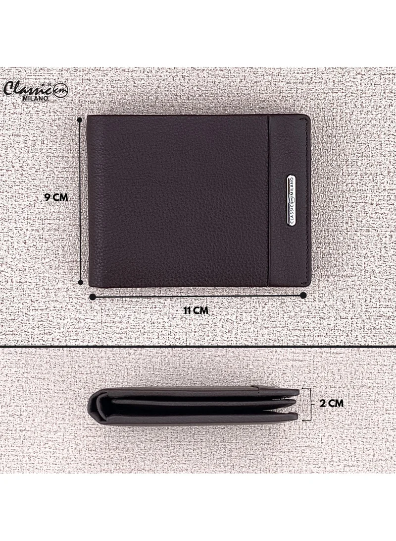 Classic Milano Brown (CNH-4) Classic Milano Genuine Leather Wallet for Men – Slim Bifold Men’s Wallet with RFID Blocking, Multiple Card Slots – Stylish Mens Purse Wallets Gift for Husband, Father for Men | Best Price UAE