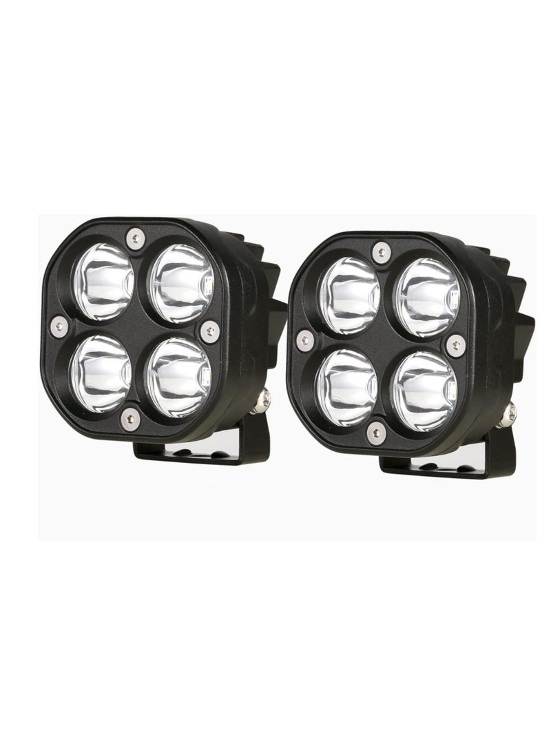 TBS DESIGN - White Waterproof Fog Lights 3 inch LED Driving Lights For Wrangler Offroad 4X4 Auto Car Jeep Truck ATV UTV Boat Motorcycle bait 40W 2PCS - Image 1