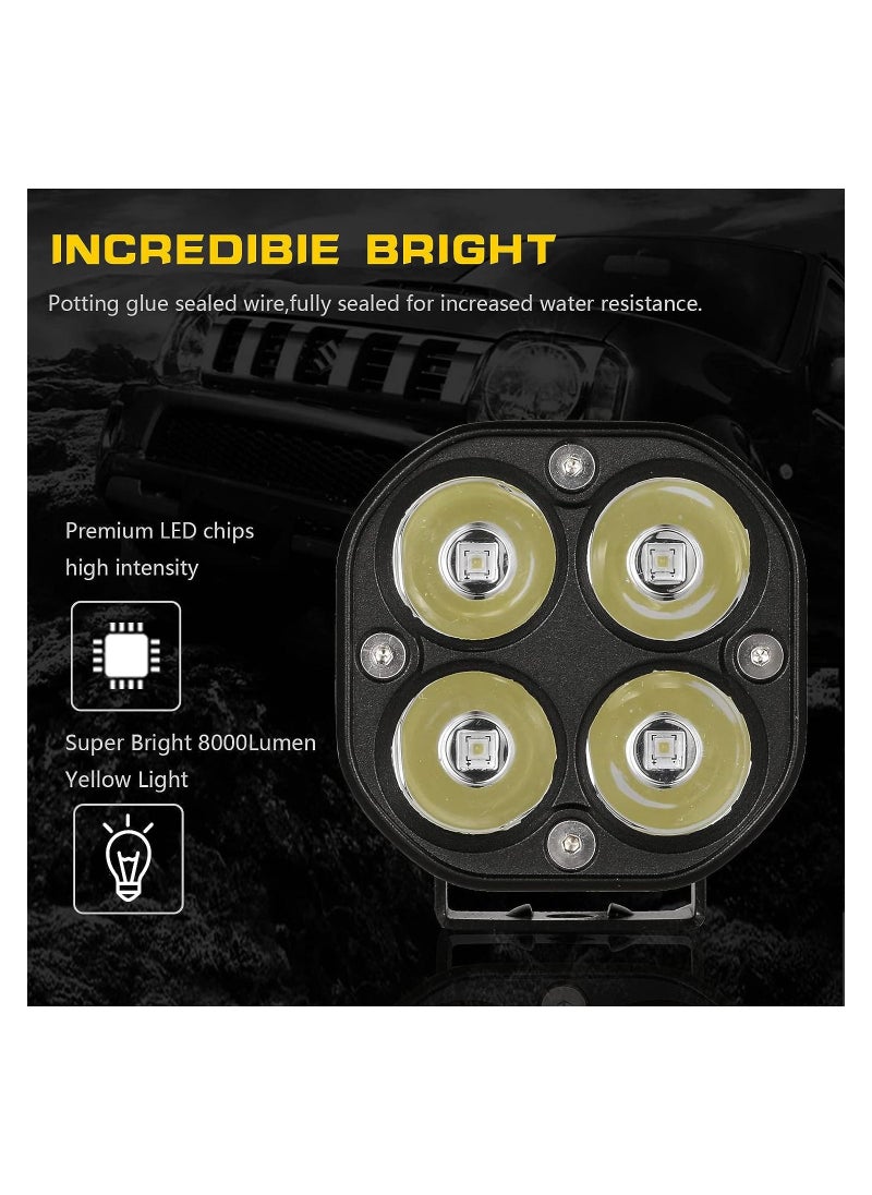 TBS DESIGN - White Waterproof Fog Lights 3 inch LED Driving Lights For Wrangler Offroad 4X4 Auto Car Jeep Truck ATV UTV Boat Motorcycle bait 40W 2PCS - Image 1