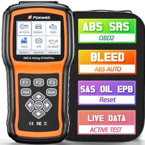 FOXWELL NT630 Plus OBD2 Scanner with ABS and SRS, ABS Auto Bleed Scan Tool, Brake Code Reader with Live Data, SAS Oil Light Reset and Bidirectional Control Diagnostic Tool - Image 1